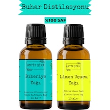 Biberiye Yağı Ve Limon Kabuğu Uçucu Yağı 10ml + 10 Ml - %100 Saf Seyreltilmemiş 20 ML