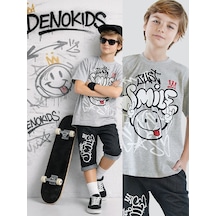 Just Smile Erkek Çocuk T-shirt Kapri Şort Takım