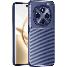 Tecno Spark 30 Kılıf Esnek Karbon Desenli Şık Premium Silikon Kapak Ryc/a.f.karbon Lacivert