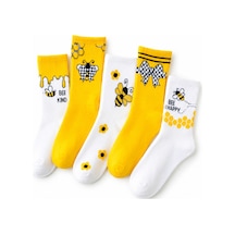 Waynap 10 Lu Paket Desenli Unisex Uzun Soket Çorap Model 6