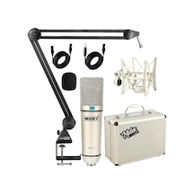 Midex Cx1-q Pro Set Üst Seviye Condenser Stüdyo Ses Kayıt Mikrofonu Standı Seti