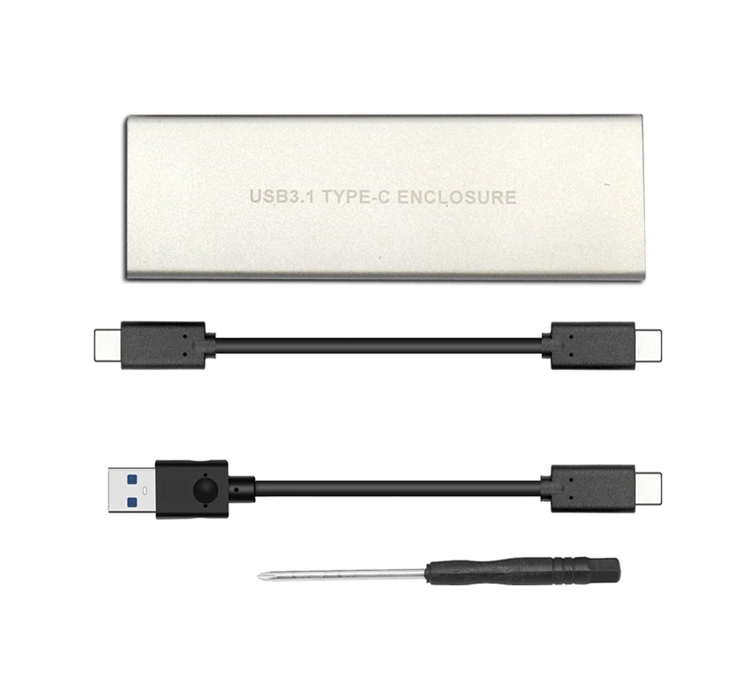 Sones Usb3.2 - M.2 Nvme Sabit Disk Kutusu Ngff Pcıe Protokolü - Type-c, Renk: Gümüş Beyaz Cc Kablosuyla