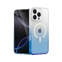 Apple İphone 16 Pro Max Pummel Shiny Magsafe Kapak - Mavi