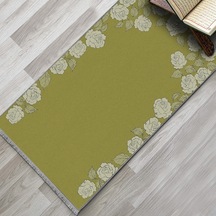 Evaşk Namazlık Dokuma Halı Kaymaz Muslumana Seccade 80 x 130 YEŞİL EVAŞK412C66