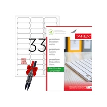 Tanex Tw-2033 63x46 Mm Laser Etiket 100 Tabaka 2'li Asetat Kalem
