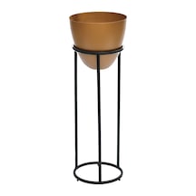 Summus Metal Ayaklı Saksı Orta Boy Bronz