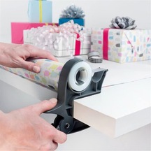 Youtek Paket Kağıdı Tutucu Ve Bant Kesici - Sabitleyici Klempler İle Pratik Paketleme Aleti - Gri Renkli 1 Adet 1 Adet