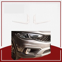 Fiat Uyumlu Egea Cross 2020- Sis Far Çerçevesi Paslanmaz Çelik