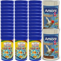 Gold Mix Granulat 36x100ml Japon Balık Yemi ve 2x250ml Kutu