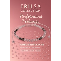 Sertifikalı Performans Frekansı  Bilekliği - Pembe Kristal Çok Renkli