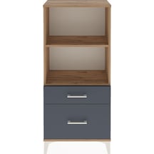 Arges Dolap 2 Raflı 2 Çekmeceli 60x30x134 Çam-antrasit Atlas Çam