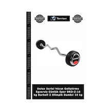 Delux Serisi Vücut Geliştirme Egzersiz Günlük Spor Drd-z-10 Kg Barbell Z Olimpik Dambıl 10 Kg