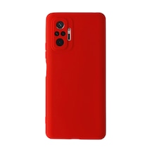 Xiaomi Redmi Note 10 Pro Kılıf Nano İçi Kadife Silikon - Kırmızı -