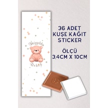 Hoş Geldin Bebek Temalı Madlen Çikolata Etiketi Yapışkanlı 3,4 X