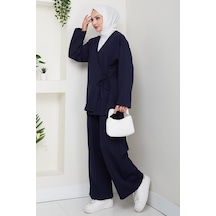 Kimonolu Oysho İkili Takım 1623 - Lacivert Lacivert