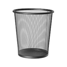 Mesh 699768 Kağıt Sepeti File Çöp Kovası Siyah Ofis Çelik, Siyah 12 L Kapasite 26,5 X