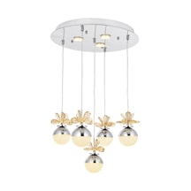 Eray Aydınlatma 9178-4+1+3R Krom Powerled 5 Li Avize