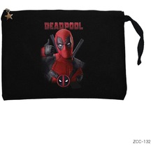 Deadpool Siyah Clutch Astarlı Cüzdan / El Çantası