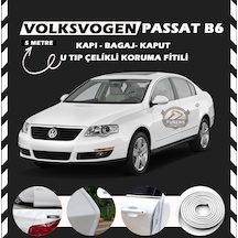 Volksvogen Passat B6 Oto Araç Kapı Koruma Fitili 5metre Parlak Beyaz Renk