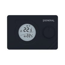 General Mitra 220 Kablolu Oda Termostatı Siyah