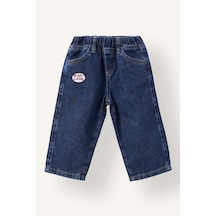 Defacto Loose Fit Beli Lastikli Armalı Jean Pantolon Erkek Bebek I3383a526wnnm34 Mavi-nm34