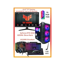 Comloji CMLJ12 R5-5500 16 GB 512 GB SSD RTX3050 24" Free Dos Masaüstü Oyuncu Bilgisayarı