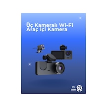 Gelişmiş G-sensörlü Üçlü Araç Kamerası 5 Lcd Ekran Ve Hareket Algıl - Karbul5302-8