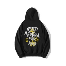Brz Collection Unisex Oversize Amg Need Money For Amg Hoodie Siyah