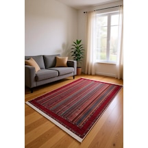 Blghome Dokuma Tabanlı Dijital Baskı Halı Blg3823 Kırmızı