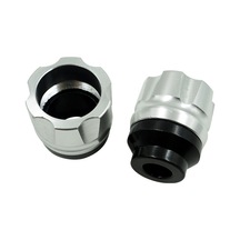 Sones 2 Çift Motosiklet Anti-Düşme Cnc Alüminyum Alaşımlı Çarpışma Önleyici Ve Şok Emici Ön Çatal Bardak Gümüş