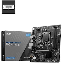 Msı Pro H610m-e Ddr5 5600mhz 1xvga 1xhdmı 1xm.2 Usb 3.2 Matx 1700p 12. / 13. Ve 14. Nesil İşlemci Uyumlu