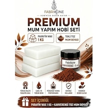Premium Mum Yapım Hobi Seti - Parafin Wax 1 Kg - Tekli Toz Mum Boyası - Kahverengi Bkfabpw1kg1kh Karışık