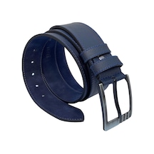 Süzer Deri Lacivert Suni Deri Mavi Dikişli Model 4.5 Cm.lik Unisex Spor Kemer - 4547 Lacivert