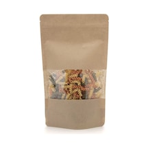 Packtory Pencereli Kraft Kilitli Doypack Ambalaj 25X34+6 cm. 1500 Gr. - 50 Adet