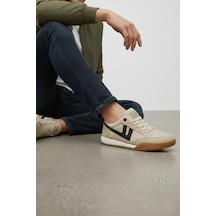 Letao Kauçuk Kaymaz Tabanlı Retro Sneaker Günlük Spor Ayakkabı Bej