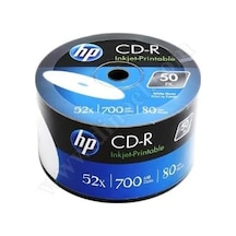 Hp Cd-r80 Full Face Yazdırılabilir 700 Mb 52 X 50 Adet, Her Biri 80 Dakikalık Hatırlatılabilir Cd Toplu Paketli Makara