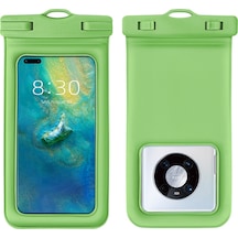 Mufunye Yeşil Büyük Boy Üniversal Su Geçirmez Telefon Çantası - Yüzme, Dalış, Spor İçin 99% Telefon Modeline Uygun, Pvc Malzemeyle Dayanıklı