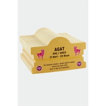 Zenviac456 Agat & Koç Burç Bileklik Kartı Zenviac45678