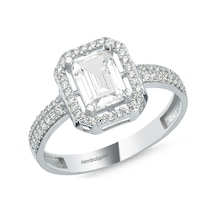 Baget Beyaz Altın Tektaş Yüzük 1,50 Karat 399604182