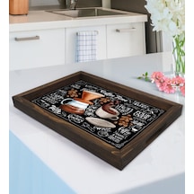 Bk Gift Coffee Tasarımlı Ahşap Tepsi-3