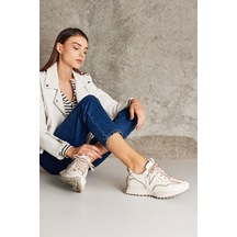 Ziya, Kadın Hakiki Deri Sneaker 1431000z4660 Krem 1231000 4660 004 Krem