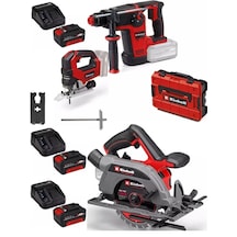 Einhell TP-HD 18/26 Bl Matkap + TP-CS 18/165 Li Bl Daire Testere + TP-JS 18/135 Bl Dekupaj 2x4.0AH Kömürsüz Set Einhell TP-HD 18/26 Bl Matkap + TP-CS 18/165 Li Bl Daire Testere + TP-JS 18/135 Bl Dekupaj 2x4.0AH Kömürsüz Set