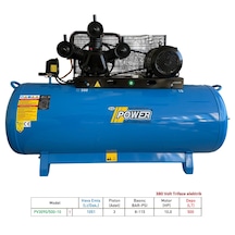 Power PV3090/500-10 500 L 10 HP 8 Bar Döküm Kafa Kompresör
