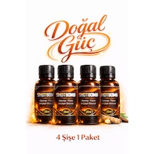 Shotbomb Ginseng Panax Çakşır Ekstratı Aktif Yaşam Takviyesi ''4x20ml''