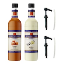 Simonelli Kahve Şurubu Karamel Aromalı + Vanilya Aromalı 2 x 700 ML Simonelli Kahve Şurubu Karamel Aromalı + Vanilya Aromalı 2 x 700 ML