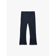 Koton Pamuklu Beli Lastikli Basic İspanyol Paça Tayt Lacivert 6wmg40067ak Lacivert