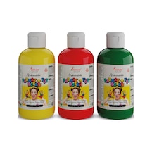 Red Rose Kırmızı-yeşil-sarı Parmak Boyası 3'lü Set 3 x 250 G