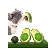 Avokado Doğal Catnipli Yenilebilir Kedi Nanesi Otu Oyun Topu Oyuncağı Kedi Yalama Topu 1 Adet