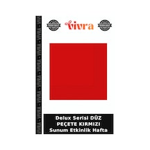 Delux Serisi Düz Peçete Kırmızı Sunum Etkinlik Hafta
