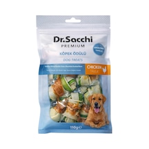 Dr. Premium Tavuk Sargılı Çift Renkli Sığır Derisi Düğüm Kemik Tahılsız Köpek Ödülü 2 13-15 Gr